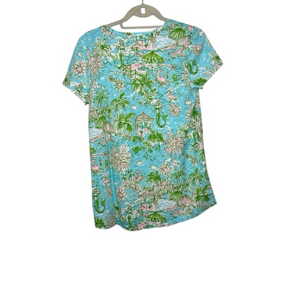 Lilly Pulitzer Graphic Mermaid Beach Print Tee Size: Medium (M) - Picture 2 of 7